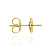 Load image into Gallery viewer, ITI NYC Extra Heavy Pearl Cup Earrings with Peg and Earring Back