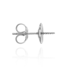 Load image into Gallery viewer, ITI NYC Extra Heavy Pearl Cup Earrings with Peg and Earring Back