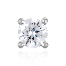 Load image into Gallery viewer, Round Four Prong Basket Earrings with CZ