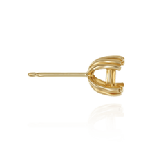 Load image into Gallery viewer, 14K Gold ITI NYC Round Four Prong Twin Wire Earrings