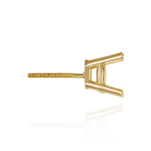 Load image into Gallery viewer, 14K Gold, 18K ITI NYC Round Four Prong Heavy Weight Basket Earrings