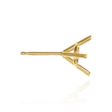 Load image into Gallery viewer, 14K Gold, 18K Gold, Platinum, Sterling Silver ITI NYC Round Three Prong Martini Earrings
