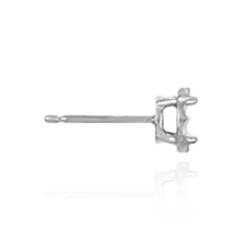 Load image into Gallery viewer, 14K Gold ITI NYC Round Four Prong Earrings with Illusion Top