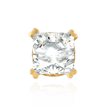 Load image into Gallery viewer, 14K Gold ITI NYC Double Prong Princess Earrings with Heart Theme