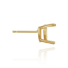 Load image into Gallery viewer, 14K Gold ITI NYC Heart Shape Four Prong Basket Earrings