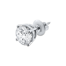 Load image into Gallery viewer, Round Four Prong Basket Earring with Lab Grown Diamonds in 14K Gold