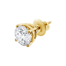 Load image into Gallery viewer, Round Four Prong Basket Earring with Lab Grown Diamonds in 14K Gold