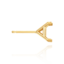 Load image into Gallery viewer, 14K Gold ITI NYC Square Four Prong Martini Earrings