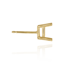 Load image into Gallery viewer, 14K Gold, 18K ITI NYC Square Four Prong Basket Earrings