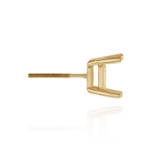 Load image into Gallery viewer, 14K Gold ITI NYC Square Four Prong Basket Earrings