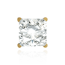 Load image into Gallery viewer, 14K Gold ITI NYC Square Four Prong Basket Earrings