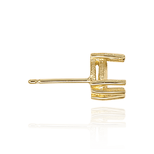 Load image into Gallery viewer, 14K Gold ITI NYC Triangle Double Prong Earrings