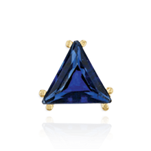 Load image into Gallery viewer, 14K Gold ITI NYC Triangle Double Prong Earrings