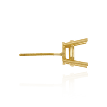 Load image into Gallery viewer, 14K Gold ITI NYC Round Four Prong Medium Weight Basket Earrings with Screw Post