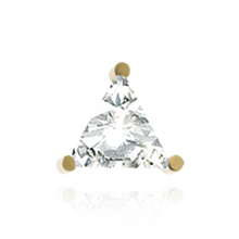 Load image into Gallery viewer, 14K Gold ITI NYC Triangle Filigree Earrings
