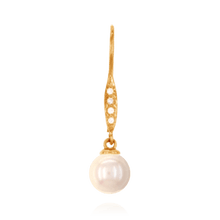 Load image into Gallery viewer, ITI NYC Shepherd Hook with 6 mm Pearl Cup and Diamonds (23 x 9 mm) (Pearl Not Included)