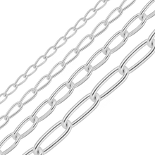 Load image into Gallery viewer, Bulk / Spooled Elongated Curb Cable Chain in Sterling Silver (1.40 mm - 3.30 mm)