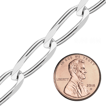 Load image into Gallery viewer, Bulk / Spooled Elongated Curb Chain in Sterling Silver (1.80 mm - 11.70 mm)