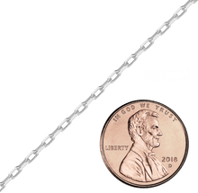 Load image into Gallery viewer, Bulk / Spooled Elongated Diamond Cut Cable Chain in Sterling Silver (1.80 mm - 2.50 mm)