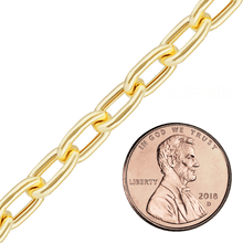 Load image into Gallery viewer, Bulk / Spooled Elongated Semi-Solid Cable Chain in 14K & 18K Yellow Gold (1.00 mm - 5.80 mm)