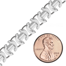 Load image into Gallery viewer, Bulk / Spooled European Byzantine Handmade Chain in Sterling Silver (6.00 mm - 10.80 mm)