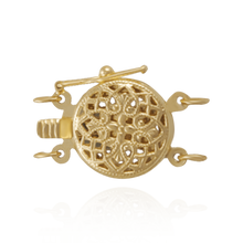 Load image into Gallery viewer, ITI NYC Round Filigree Pearl Clasp with Safety Lock (12 mm)