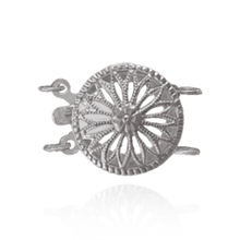 Load image into Gallery viewer, ITI NYC Round Filigree Flower Pearl Clasp (13 mm)