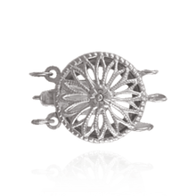 Load image into Gallery viewer, ITI NYC Round Filigree Flower Pearl Clasp for Triple Strand (13 mm)