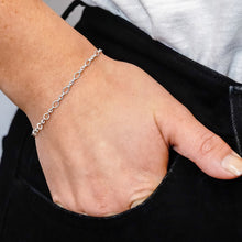 Load image into Gallery viewer, Freedom Pl. Textured Cable Chain Bracelet in Sterling Silver