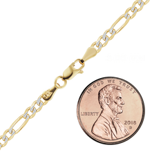 Load image into Gallery viewer, Fulton St. Figaro Bracelet in 14K Two Tone Gold