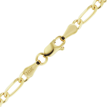Load image into Gallery viewer, Fulton St. Figaro Bracelet in 10K Yellow Gold