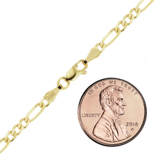 Load image into Gallery viewer, Fulton St. Figaro Anklet in 10K Yellow Gold