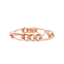 Load image into Gallery viewer, Fulton St. Figaro Chain Ring in Rose Gold Filled
