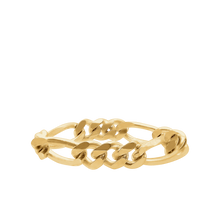 Load image into Gallery viewer, Fulton St. Figaro Chain Ring in 14K Yellow Gold