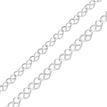 Load image into Gallery viewer, Bulk / Spooled Fancy Heart Chain in Sterling Silver (2.00 mm - 2.50 mm)