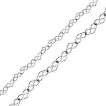 Load image into Gallery viewer, Bulk / Spooled Twisted Heart Chain in Sterling Silver (2.10 mm - 2.90 mm)