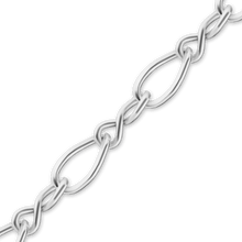 Load image into Gallery viewer, Bulk / Spooled Figure Eight Chain in Sterling Silver (2.30 mm - 5.60 mm)