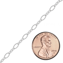 Load image into Gallery viewer, Bulk / Spooled Figaro Baroque Twist Cable Chain in Sterling Silver (3.00 mm - 7.40 mm)