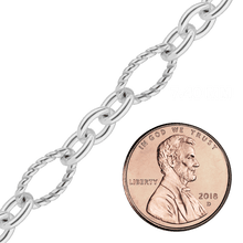Load image into Gallery viewer, Bulk / Spooled Figaro Baroque Twist Cable Chain in Sterling Silver (3.00 mm - 7.40 mm)