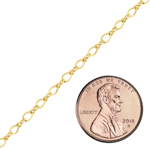 Load image into Gallery viewer, Bulk / Spooled Figure Eight Chain in 14K Yellow Gold (2.30 mm - 3.70 mm)