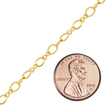 Load image into Gallery viewer, Bulk / Spooled Figure Eight Chain in 14K Yellow Gold (2.30 mm - 3.70 mm)