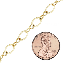 Load image into Gallery viewer, Bulk / Spooled Figure Eight Chain in 14K Gold-Filled (2.30 mm - 5.50 mm)