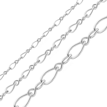 Load image into Gallery viewer, Bulk / Spooled Figure Eight Chain in Sterling Silver (2.30 mm - 5.60 mm)