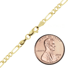 Load image into Gallery viewer, Fulton St. Figaro Bracelet in 14K Yellow Gold