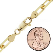 Load image into Gallery viewer, Essex St. Elongated Cable Anklet in 14K Yellow Gold