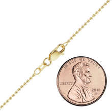 Load image into Gallery viewer, Broadway Bead Anklet in 14K Yellow Gold