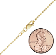 Load image into Gallery viewer, Broadway Bead Anklet in 14K Yellow Gold