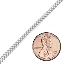 Load image into Gallery viewer, Bulk / Spooled Flat Bizmark Chain in Sterling Silver (3.20 mm - 6.20 mm)