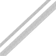 Load image into Gallery viewer, Bulk / Spooled Flat Bizmark Chain in Sterling Silver (3.20 mm - 6.20 mm)