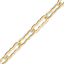 Load image into Gallery viewer, Bulk / Spooled Flat Krinkle Chain in 14K Yellow Gold (1.50 mm)